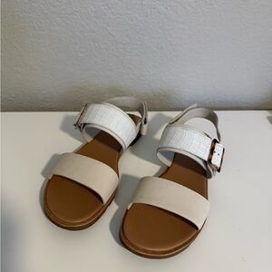 Sorel Ella III Slingback in White/Cream Leather